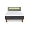 Cama Europea CIC 2 Plazas Ortopedic Advance + Respaldo Munich Olivo