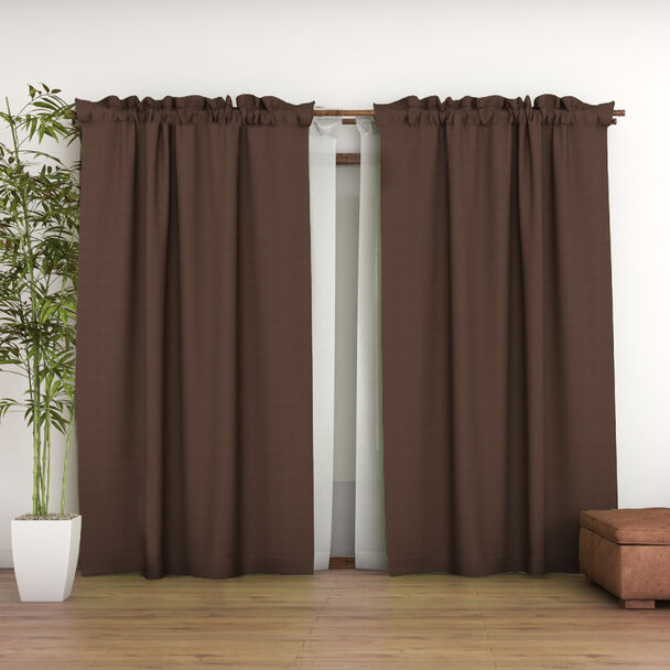 Combo Cortinas Doral Agatha 220 x 140 cm Café