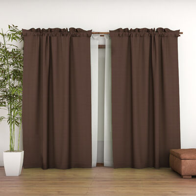 Imagen 1 del producto Combo Cortinas Doral Agatha 220 x 140 cm Café