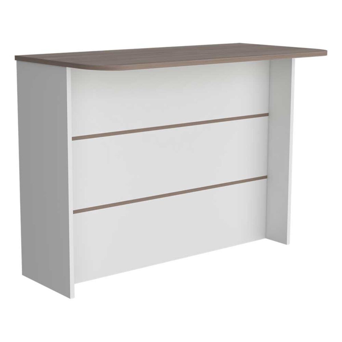 Barra Auxiliar TuHome Fendi 4 Puertas Blanco Castaño