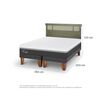 Cama Europea CIC Base Dividida King Ortopedic Advance + Respaldo Dublin Olivo