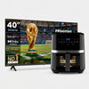 Combo LED 40" Hisense Full HD 40A4NV + Freidora de Aire Kioto Nagano 5,5 lts.