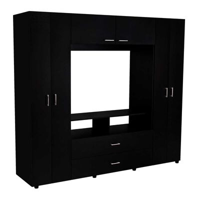 Closet Tuhome Z-200 6 Puertas 2 Cajones Wengue