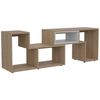 Combo Bar Esquinero + Rack TV40 Extensible TuHome Beijing Rovere Blanco
