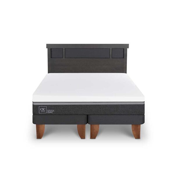 Cama Europea CIC Base Dividida 2 Plazas Ortopedic Advance + Respaldo Dublin
