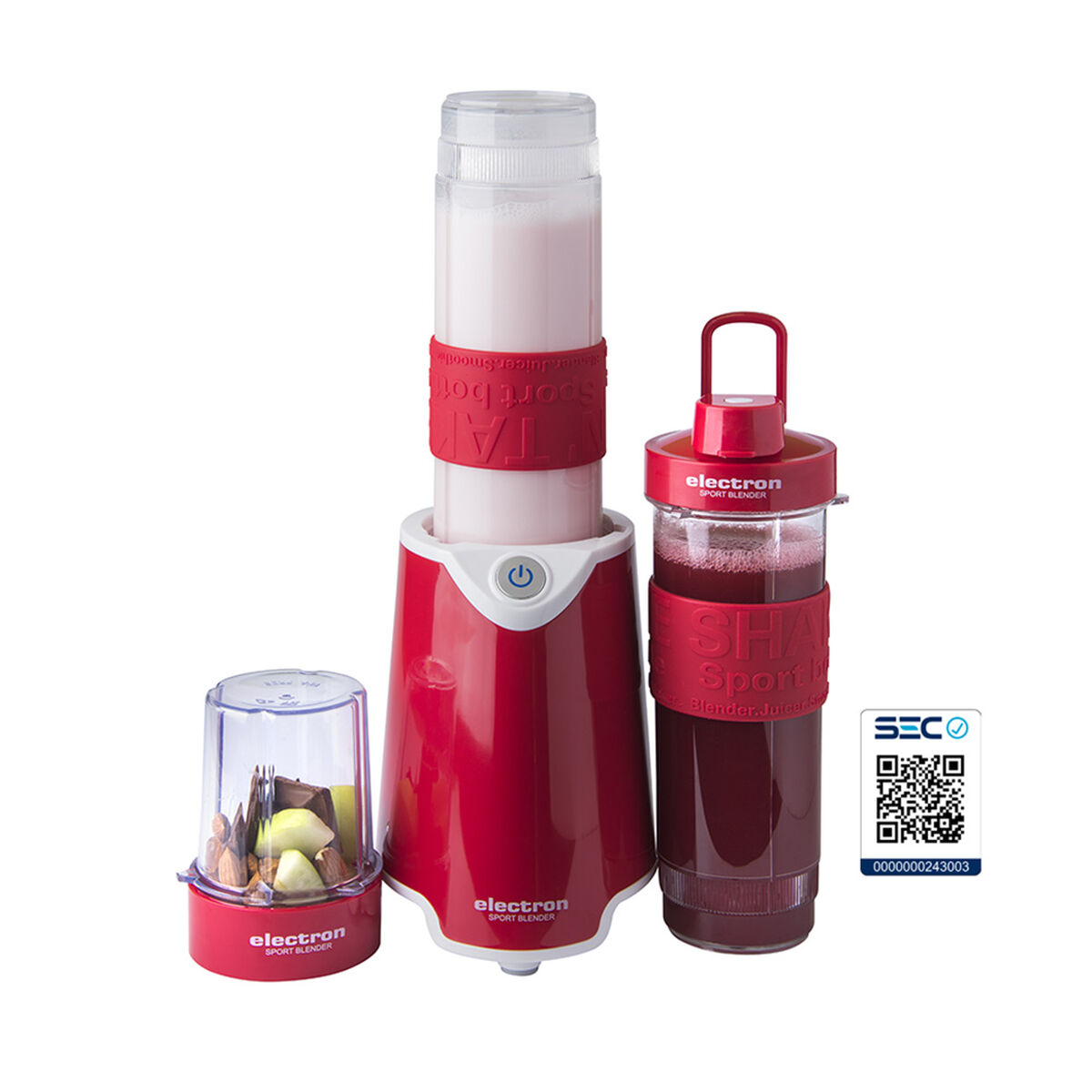Licuadora Sport Electron BA-1600RG 2x 570 ml.