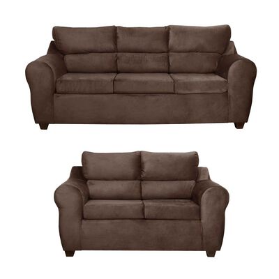 Imagen 1 del producto Juego de Living Mexx Muebles Dubai 5 Cuerpos Chocolate
