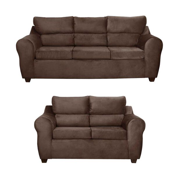Juego de Living Mexx Muebles Dubai 5 Cuerpos Chocolate