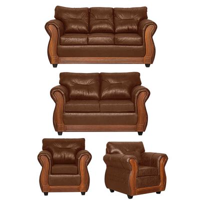 Imagen 1 del producto Juego de Living Black Factory Toronto 7 Cuerpos Terracota