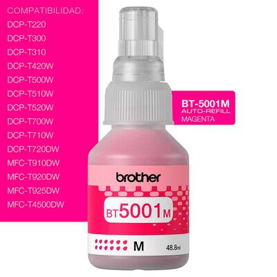 Imagen 2 del producto Tinta Brother BT5001 Magenta