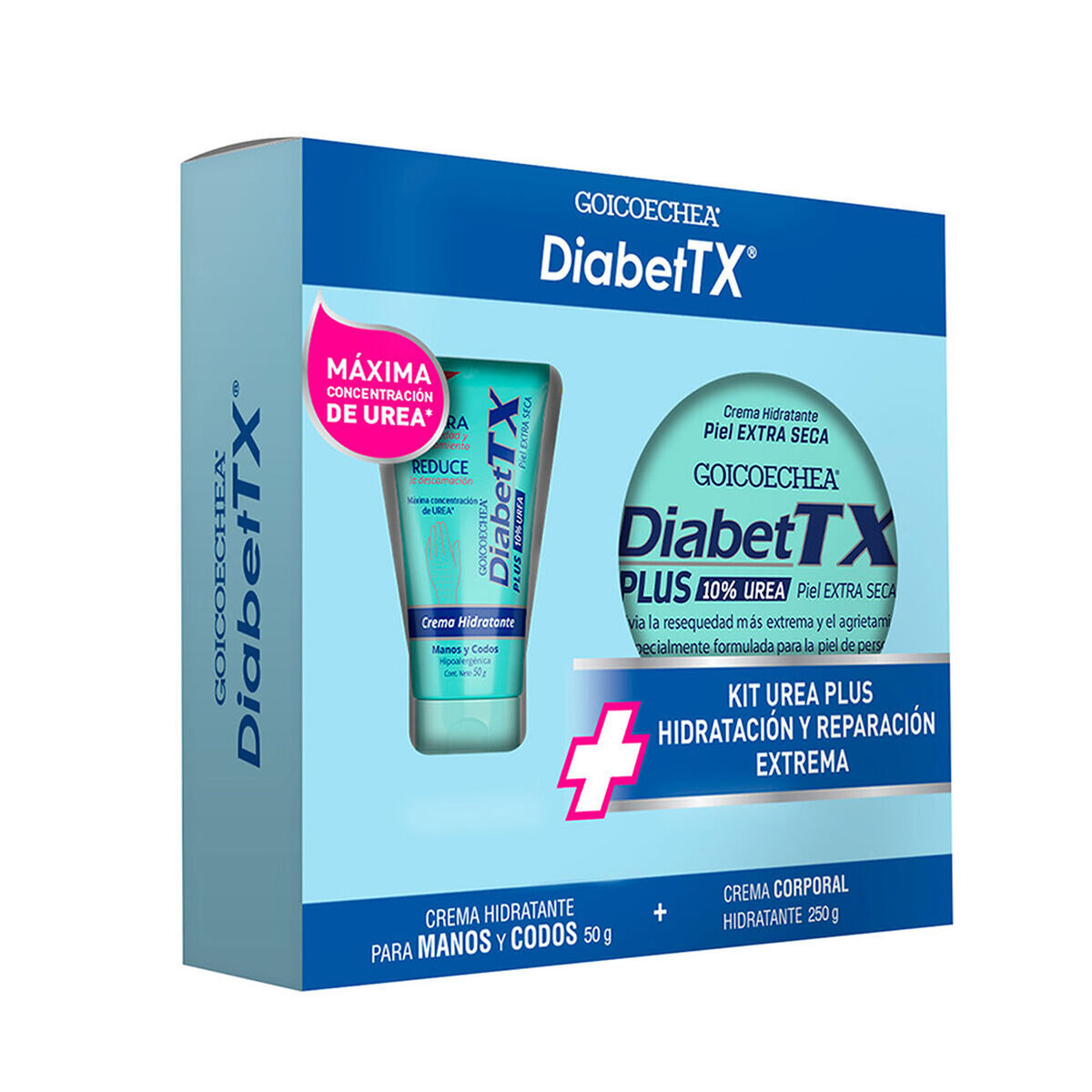 Pack Diabet TX Plus de 250 G + Crema Manos y Codos 50 G 10% Urea