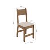 Juego de Comedor Home Mobili Cambry 4 Sillas Café