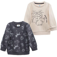 Pack 2 Polerón de Algodón Chess Baby Grafito, Oliva