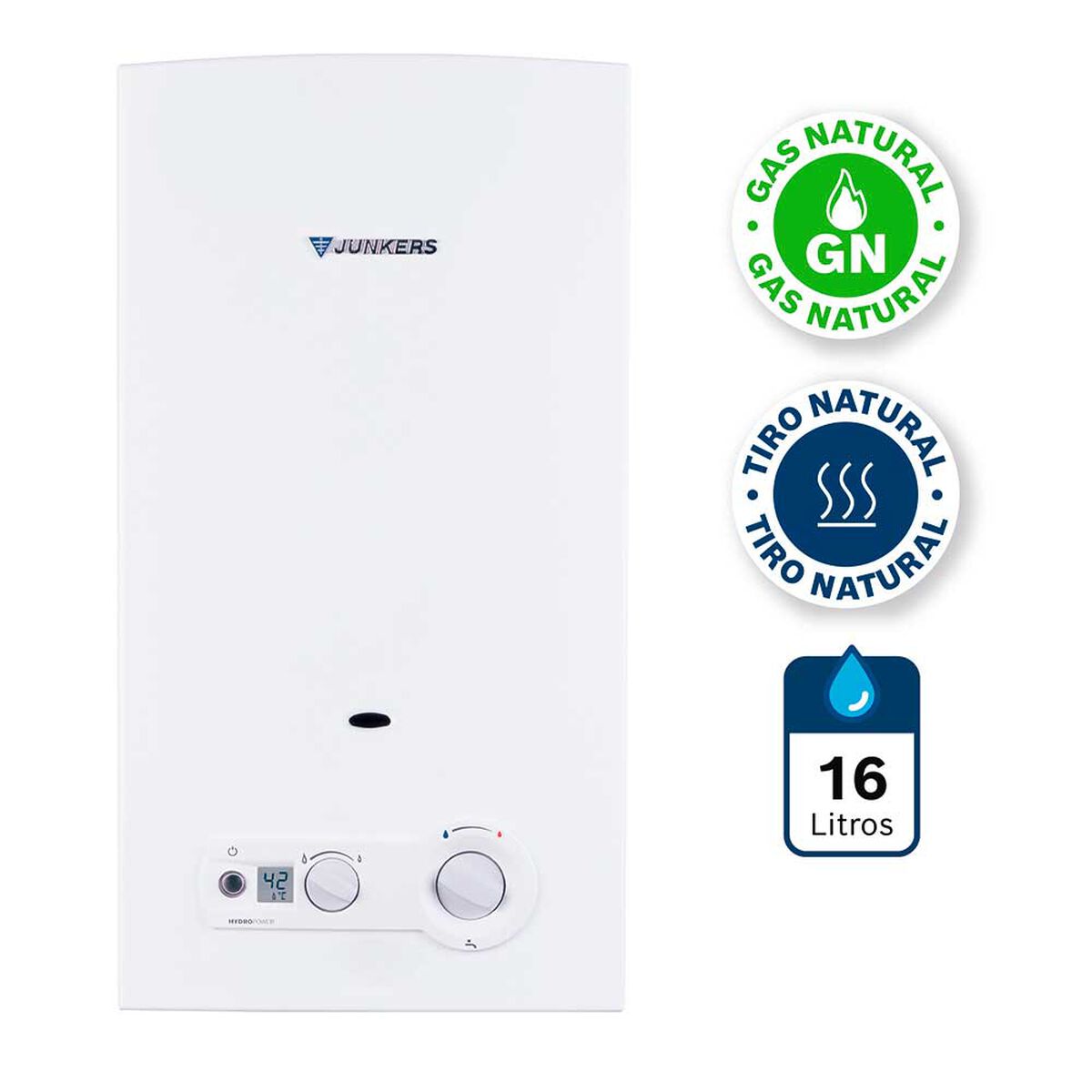 Calefont Tiro Natural Junkers Hydropower Gas Natural 16 L
