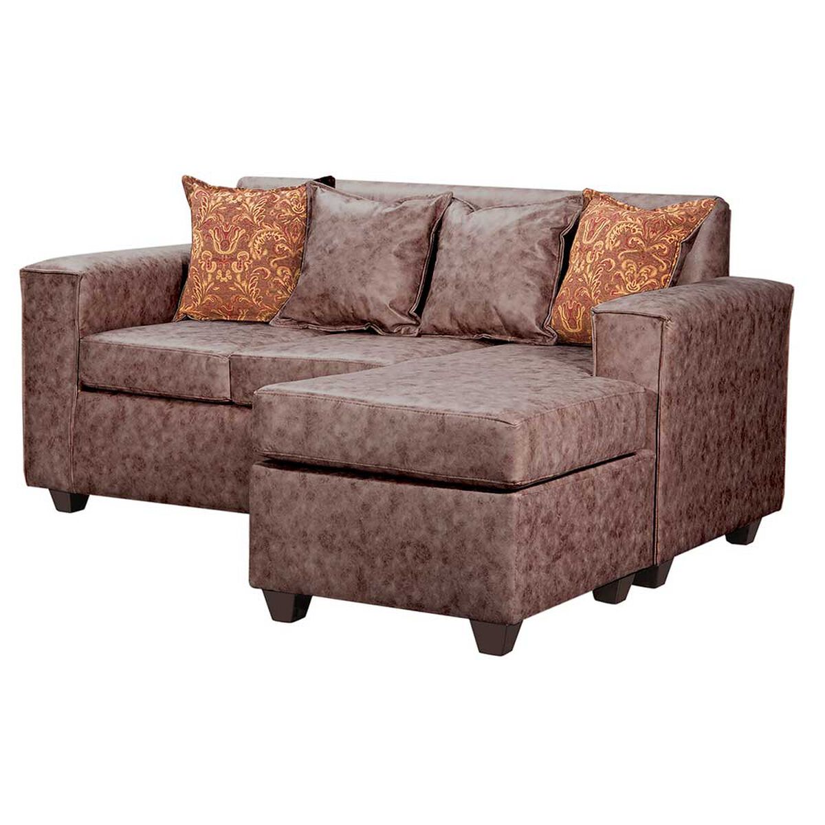 Sof&aacute; Seccional Black Factory Ezeiza 3 Cuerpos Chocolate