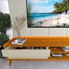 Rack + Panel Decocasa Magnfico hasta 85" Natural Off White