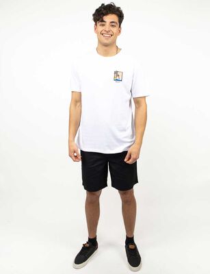 Imagen 2 del producto Polera Con Estampado Manga Corta Hombre Cutback Blanco, Celeste, Naranjo, Verde