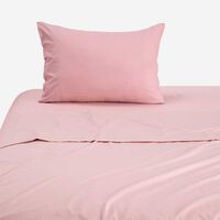 Juego de Sábanas Rosen 144 Hilos 1,5 Plazas Polycotton Lisa Rosa