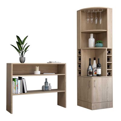 Imagen 2 del producto Combo Bar Esquinero + Mesa de Arrimo TuHome Beijing Wengue