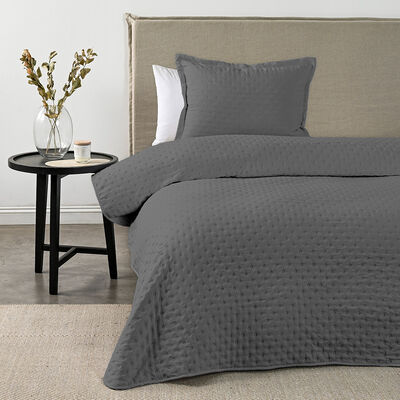 Quilt American Family Drops Heatpress 1,5 Plazas Gris