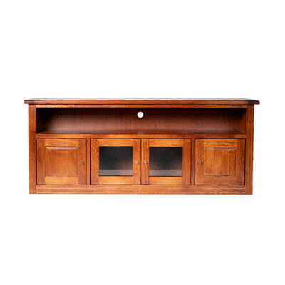 Rack TV Muebles Hema Berlin Hasta 70" Nogal Vidrio