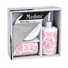 Set Menaje 3 Piezas Ceramica Mashini Damask Rosado