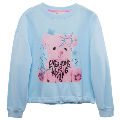 Imagen 1 del producto Polerón de Algodón Niña Mila Celeste, Crudo, Grafito, Lila