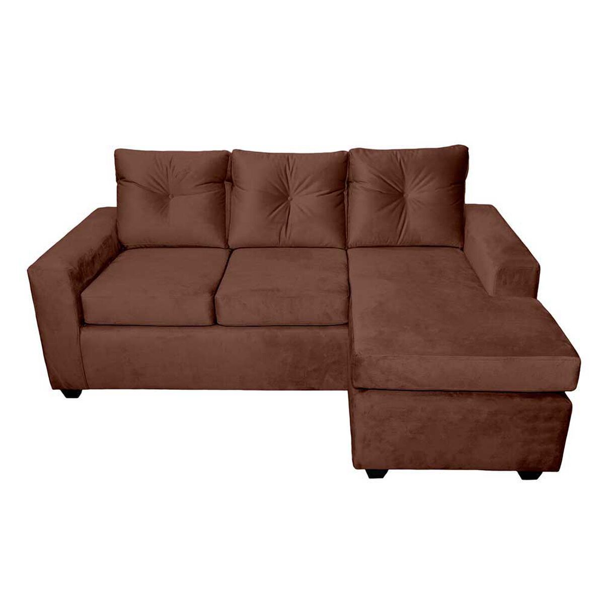 Sofá Seccional Muebles MPR Azalea 3 Café