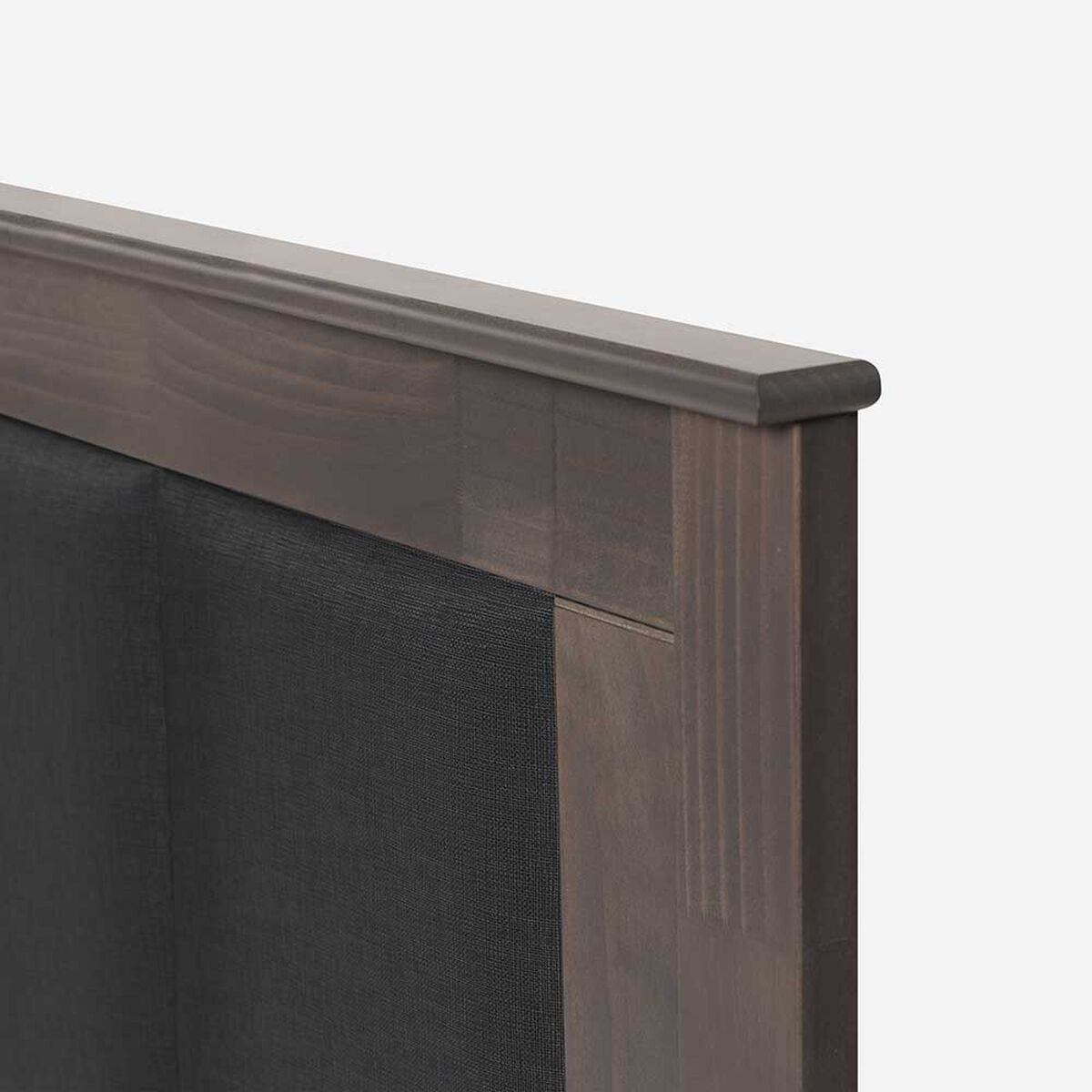 Cama Europea Rosen 1 Plaza Indie + Respaldo Ferrera Gris + Velador