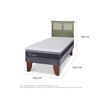 Cama Europea CIC 1,5 Plazas Ortopedic Advance + Respaldo Torino Olivo