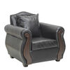 Juego de Living Innovamuebles New Bugambilia Sofá 3 Cuerpos + Dos Sillones 1 Cuerpo Negro