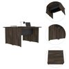 Escritorio Recto TuHome Home Office Negro Soft Coñac