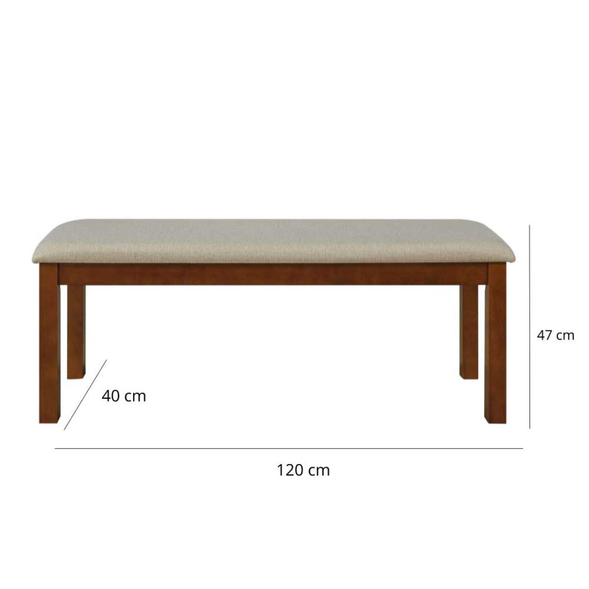 Juego de Comedor Fm Furniture Qatar M1400 4 Sillas 1 Banca