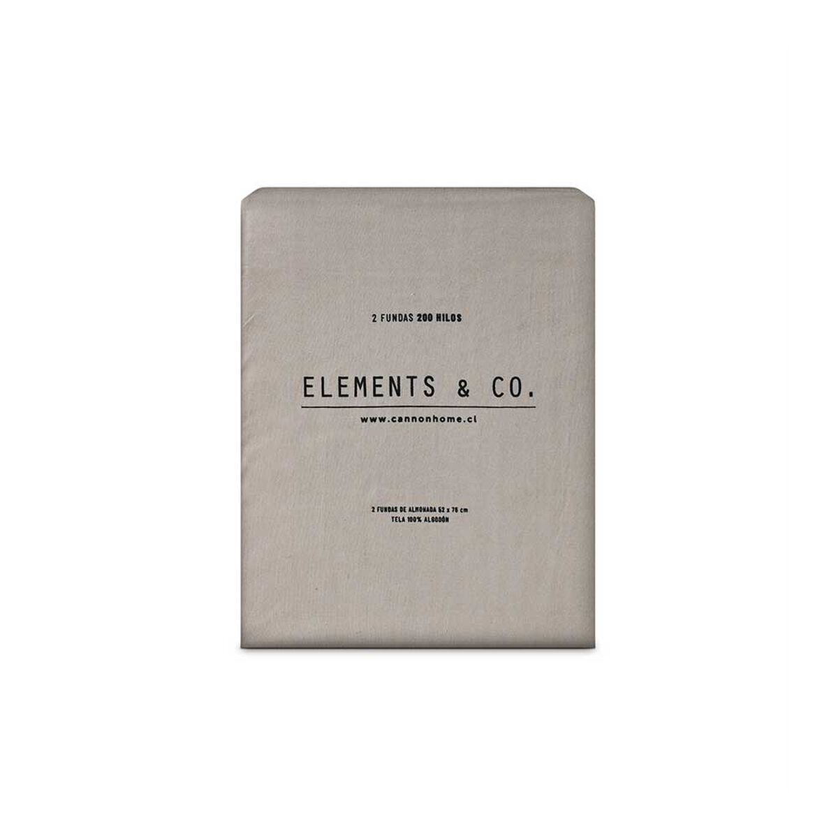Funda de Almohada Elements & Co Liso 52 x 76 cm Beige