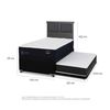 Cama Nido CIC 1,5 Plazas Premium + Respaldo Torino