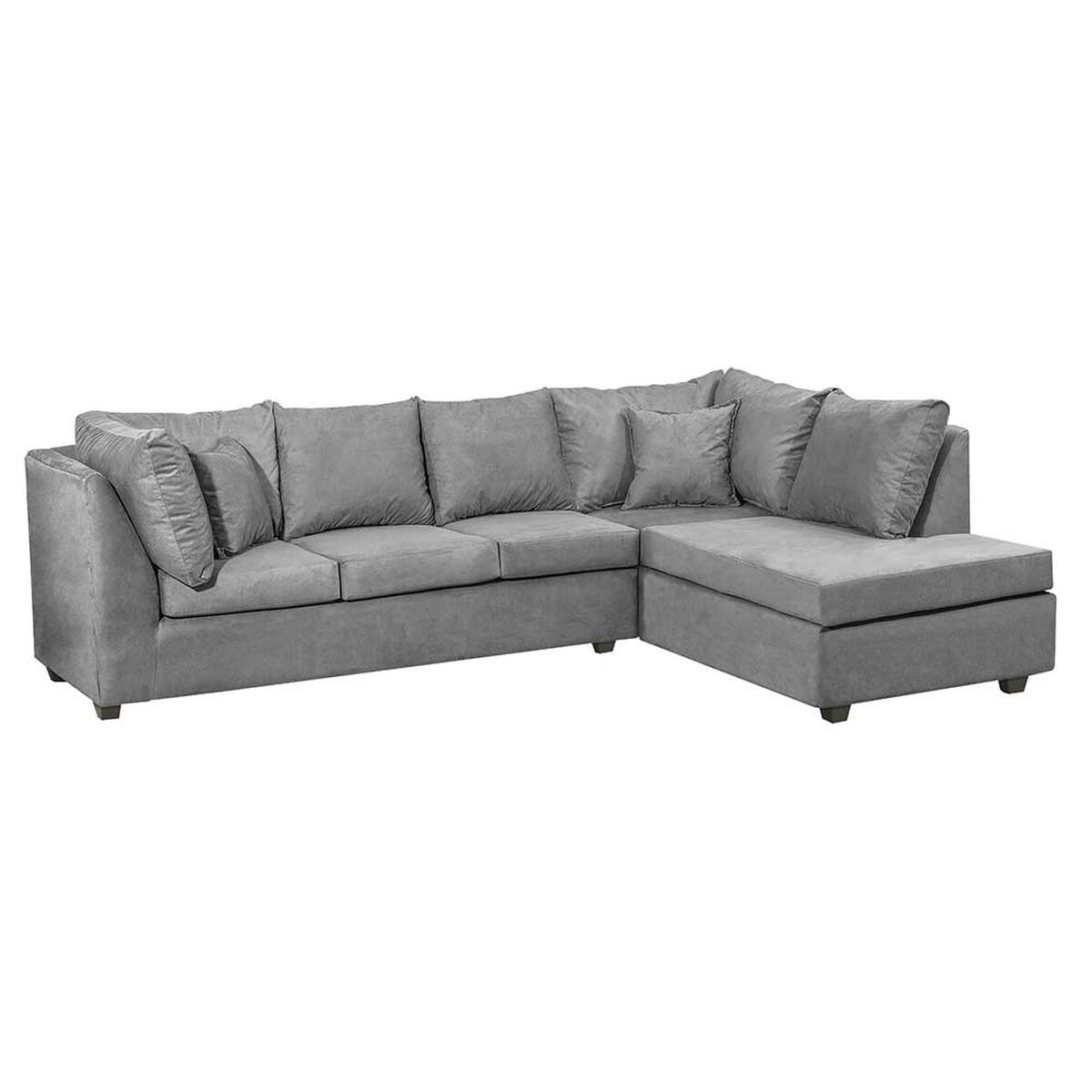 Sof&aacute; Seccional Derecho Innovamuebles Atalanta 4 Cuerpos Gris