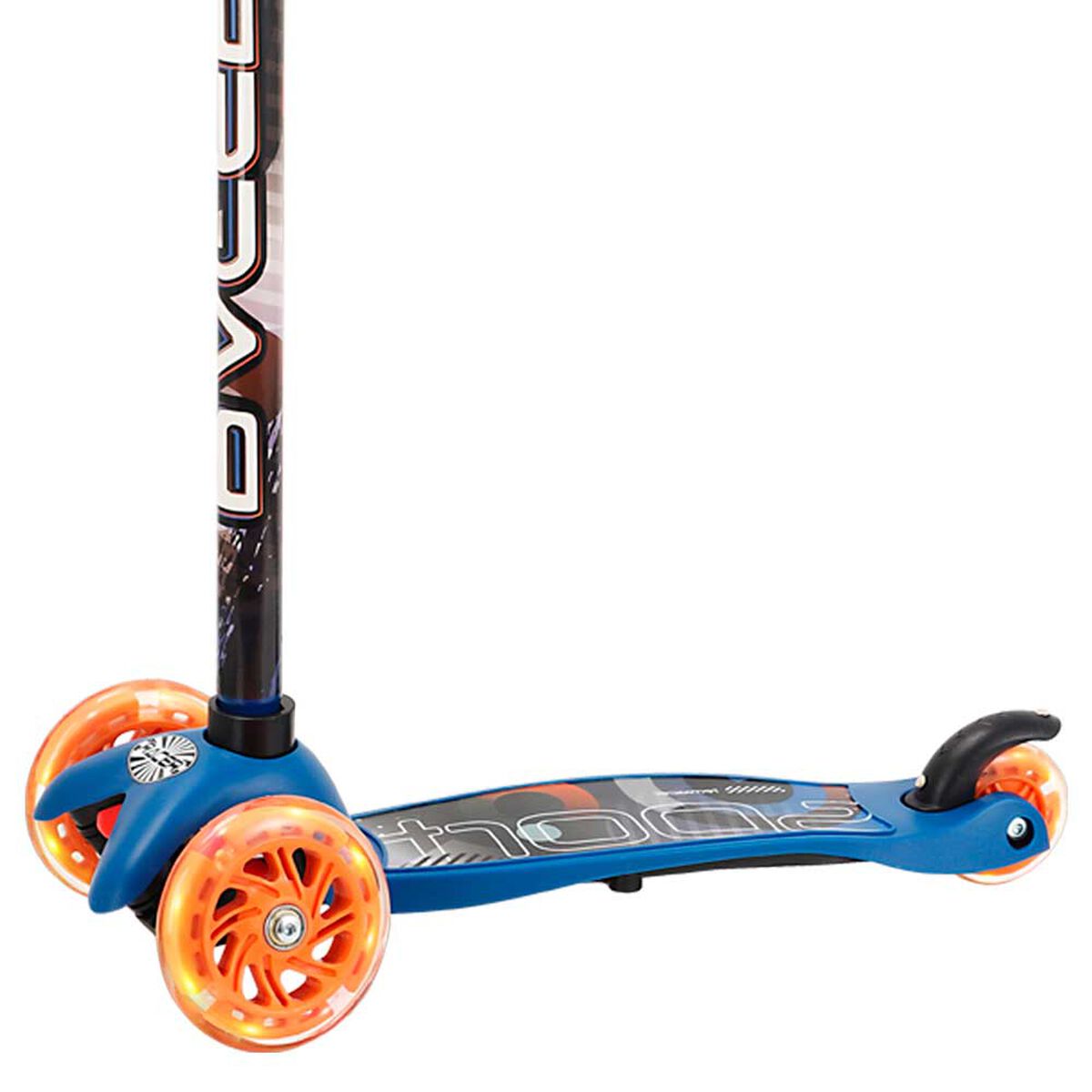 Scooter Micro Ajustable con Luz Azul y Negro Racer