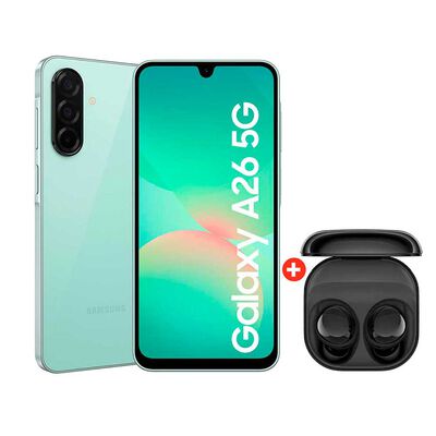 Celular Samsung Galaxy A26 5G 128GB 6,7" Verde Liberado + Audífonos Bluetooth Samsung Galaxy Buds Core