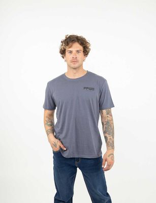 Imagen 1 del producto Polera Con Estampado Manga Corta Hombre Zibel Azul, Cafe, Ecru, Negro, Negro-2