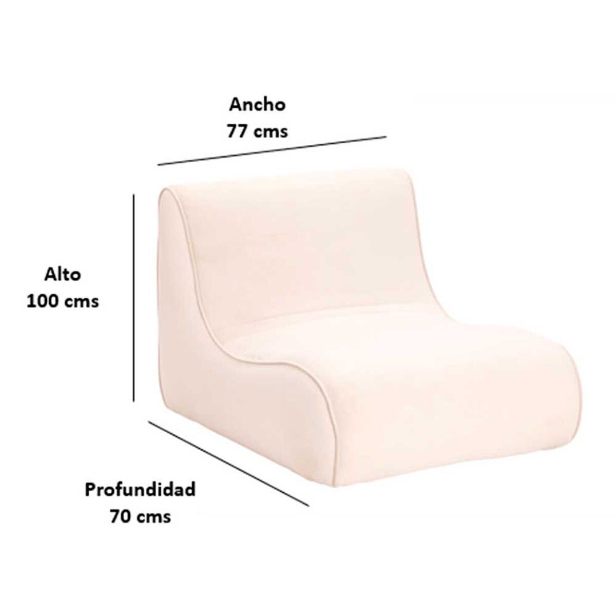 Sillón Bodevir Komodo PU 1 Cuerpo Negro 