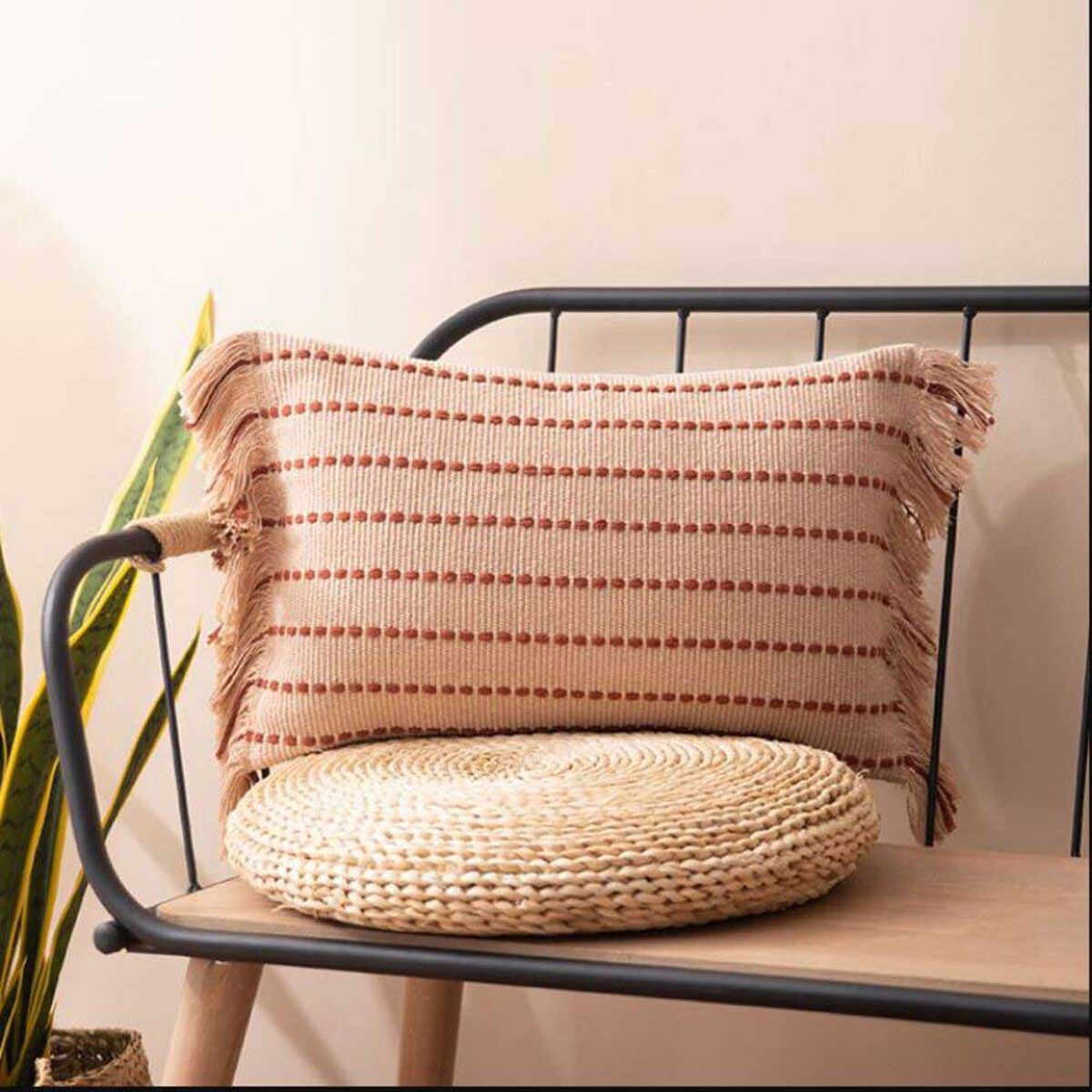 Funda de Cojín Relan Costuras Damasco 30 x 50 cm