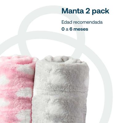 Imagen 2 del producto Pack 2 Mantas Rosado Bebesit