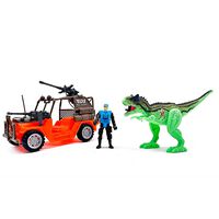 Set Safari con Explorador y Tiranosaurio con Luz y Sonido Glory Bright