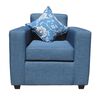 Juego de Living Almore Paris Sofá 3 Cuerpos + Dos Sillones 1 Cuerpo Azul
