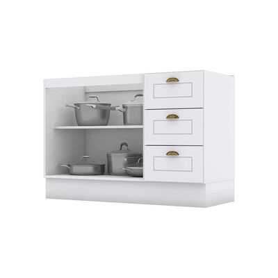Imagen 2 del producto Mueble de Cocina Home Mobili Americana 3 Cajones 2 Puertas Blanco