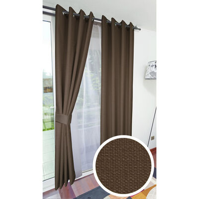 Combo Cortinas Doral Rustico 220 x 140 cm Café