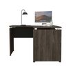 Escritorio en L TuHome Home Office 2 Puertas Negro Soft Coñac