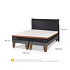 Cama Europea CIC Base Dividida King Beecomfort + Respaldo Miro Negro