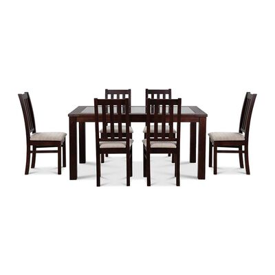 Imagen 2 del producto Juego de Comedor CIC Ñuble 6 Sillas Chocolate Beige