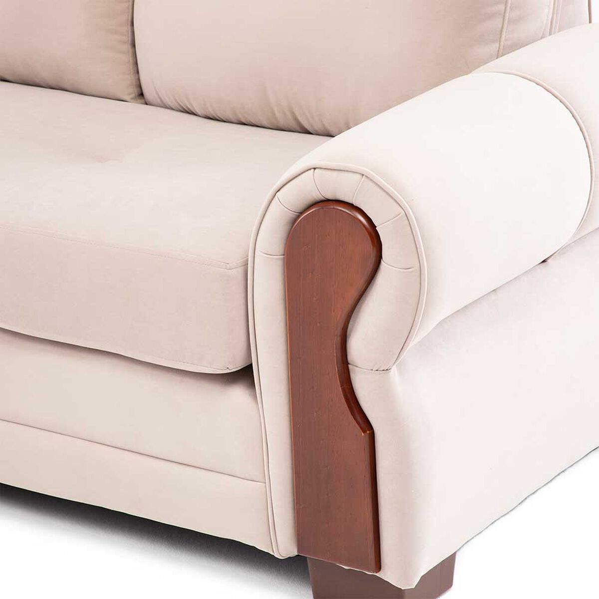 Sof&aacute; Seccional Living Factory Oregon 4 Cuerpos Beige